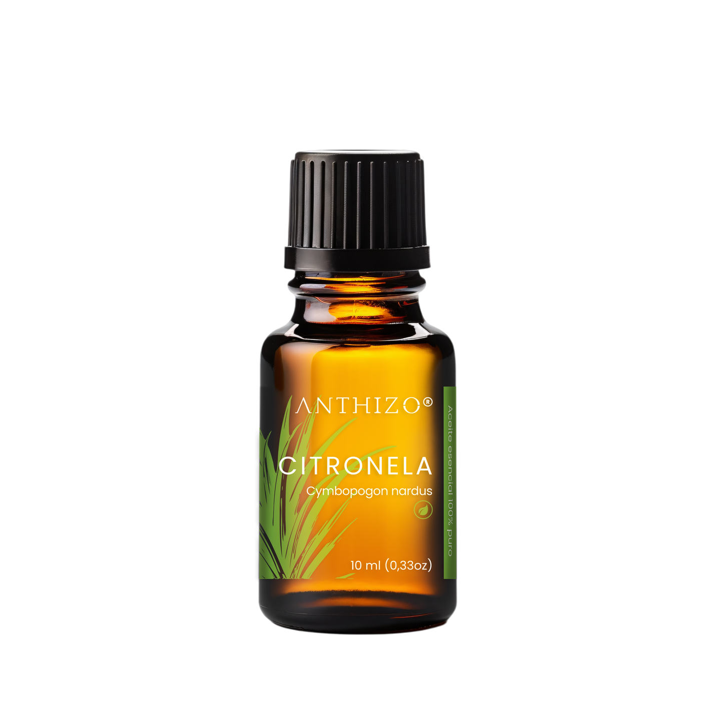 Aceite Esencial Citronela (Cymbopogon nardus), ORGÁNICO, Repelente de Mosquitos y Aromatizante, ANTHIZO 10ml