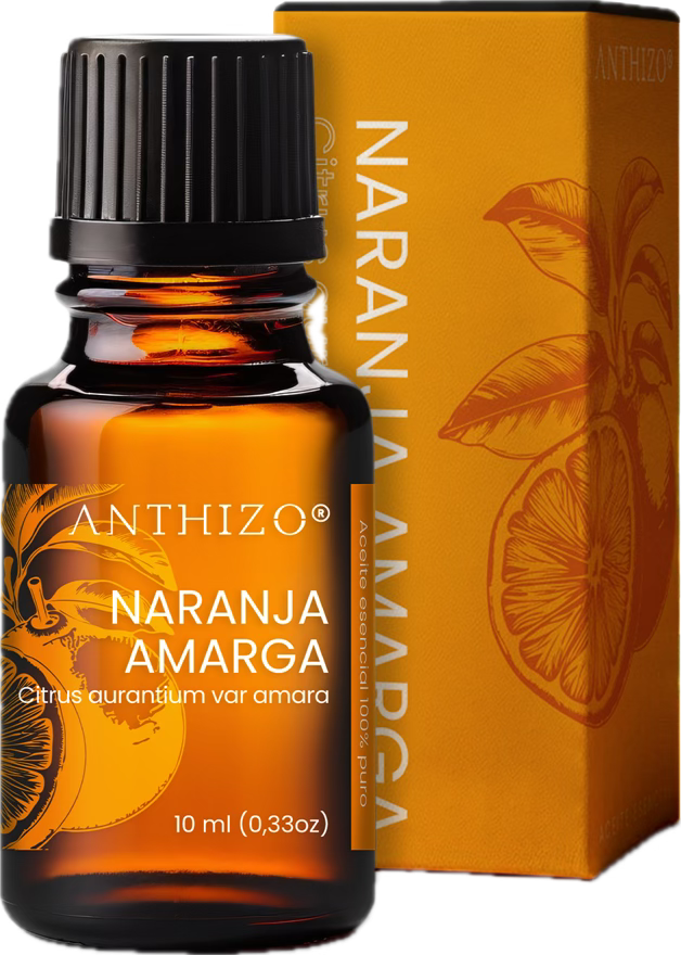 Aceite Esencial Naranja Amarga (Citrus aurantium var amara), 100% Puro, Artritis, Antiinflamatorio y Ansiedad, ANTHIZO 10ml