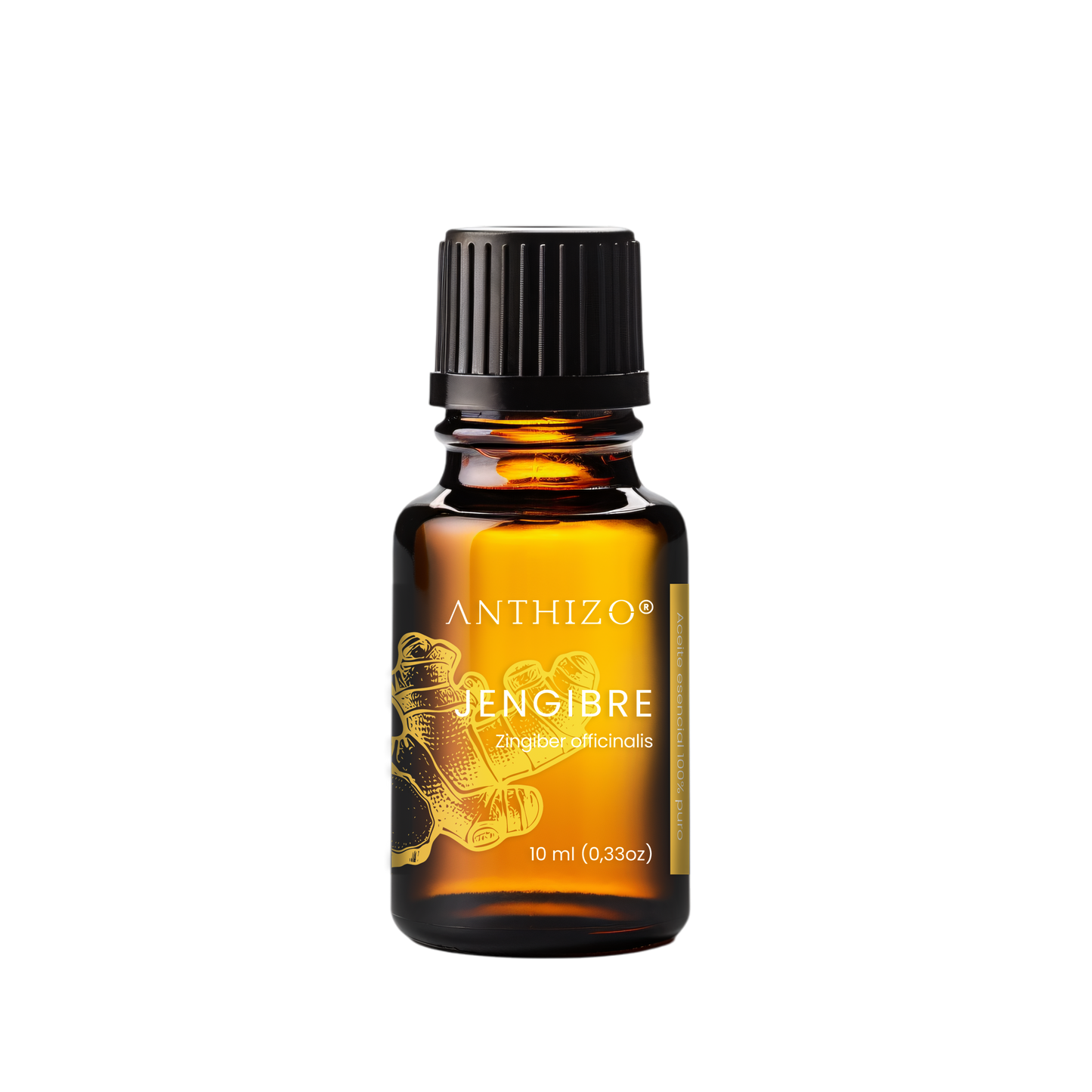 Aceite Esencial Jengibre (Zingiber officinalis), 100% Puro, Náuseas y Antiemético, ANTHIZO 10ml