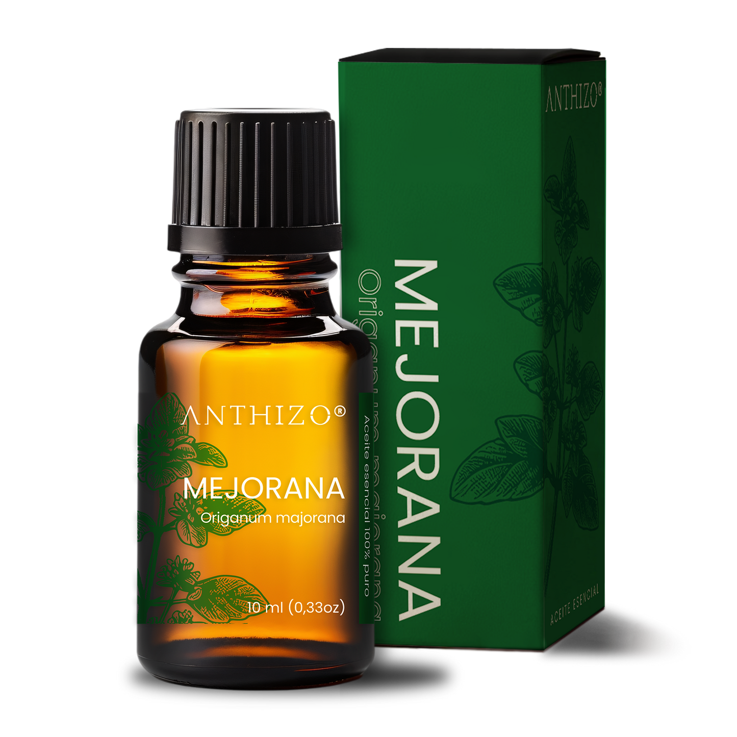 Aceite Esencial Mejorana (Origanum majorana), 100% Puro, Insomnio, Sedante y Dolores Reumáticos, ANTHIZO 10ml