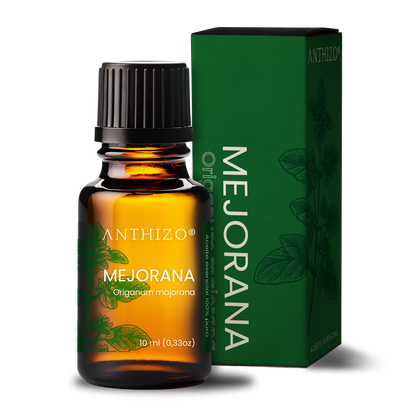 Aceite Esencial Mejorana (Origanum majorana), 100% Puro, Insomnio, Sedante y Dolores Reumáticos, ANTHIZO 10ml