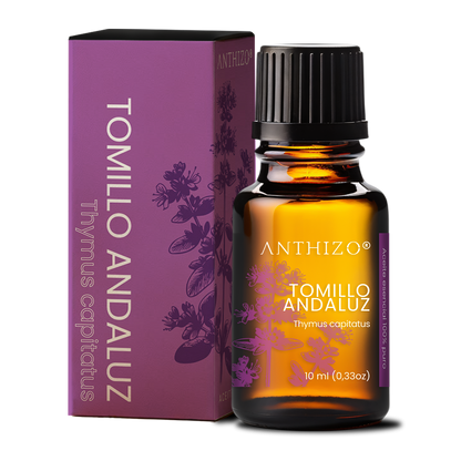 Aceite Esencial Orégano España / Tomillo Andaluz (Thymus capitatus), 100% Puro, Antimicrobiano ANTHIZO 10ml