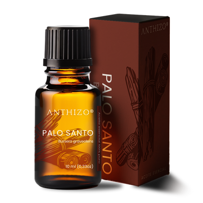 Aceite Esencial Palo Santo (Bursera graveolens), 100% Puro, Meditación, Limpieza Energética y Relajación, ANTHIZO 10ml