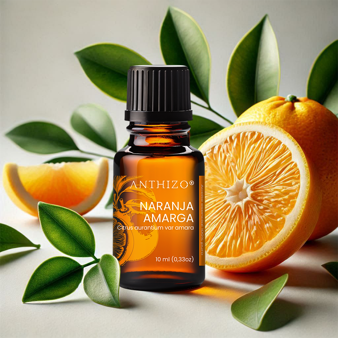 Aceite Esencial Naranja Amarga (Citrus aurantium var amara), 100% Puro, Artritis, Antiinflamatorio y Ansiedad, ANTHIZO 10ml