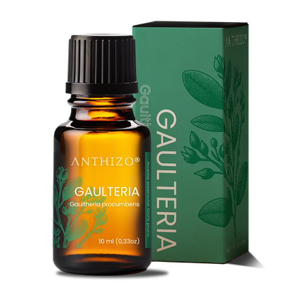 Aceite Esencial Gaulteria (Wintergreen) (Gaultheria procumbens), 100% Puro, Analgésico y Dolor Muscular, ANTHIZO 10ml
