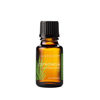 Aceite Esencial Citronela (Cymbopogon nardus), ORGÁNICO, Repelente de Mosquitos y Aromatizante, ANTHIZO 10ml
