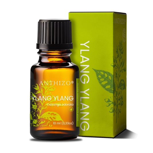 Aceite Esencial Ylang Ylang (Cananga odorata), ORGÁNICO, Cabello Brillante, Sebo Capilar y Afrodisíaco, ANTHIZO 10ml