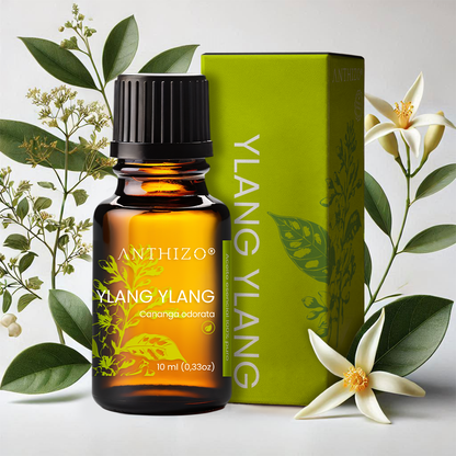 Aceite Esencial Ylang Ylang (Cananga odorata), ORGÁNICO, Cabello Brillante, Sebo Capilar y Afrodisíaco, ANTHIZO 10ml