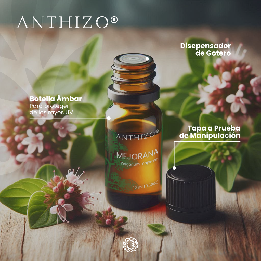 Aceite Esencial de Mejorana (Origanum majorana), 100% Puro, ANTHIZO