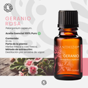 Aceite Esencial de Geranio (Pelargonium asperum), 100% Puro, ANTHIZO